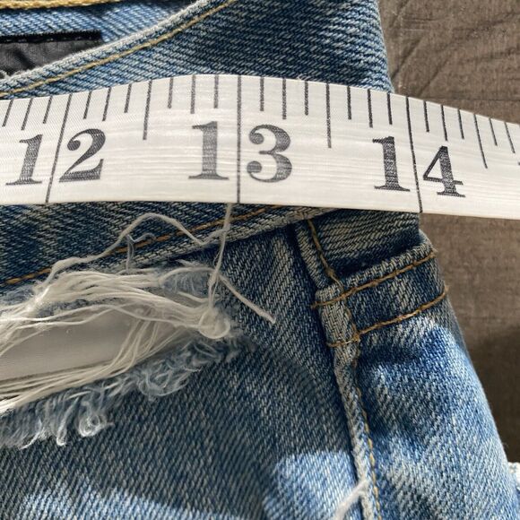Rag & Bone Women’s Wide Leg Crop Distressed Jeans In Shaker Wash‎ Size 25 - Picture 13 of 15